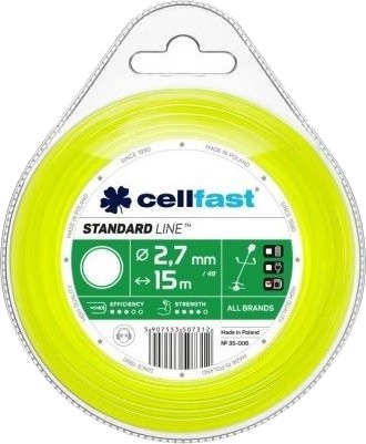 Cellfast Standard Skjærelinje 2,7 Mm / 15 M Rund 35 006 Cellfast Standard Skjærelinje 2,7 Mm / 15 M Rund 35 006
