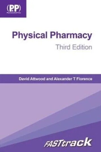 Fasttrack: Physical Pharmacy Av David Attwood, Prof Alexander T. Florence