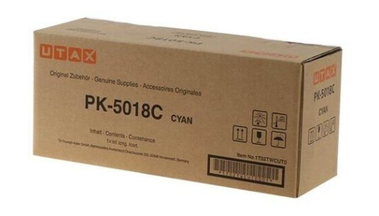 Utax 1T02TWCUT0 / PK-5018C Cyan Toner - Laser toner Blå