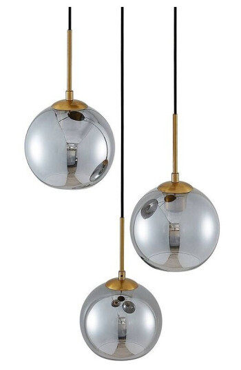 Lindby Jurian pendellampe røykglass bronse 3 lysk. Lindby Jurian pendellampe røykglass bronse 3 lysk.