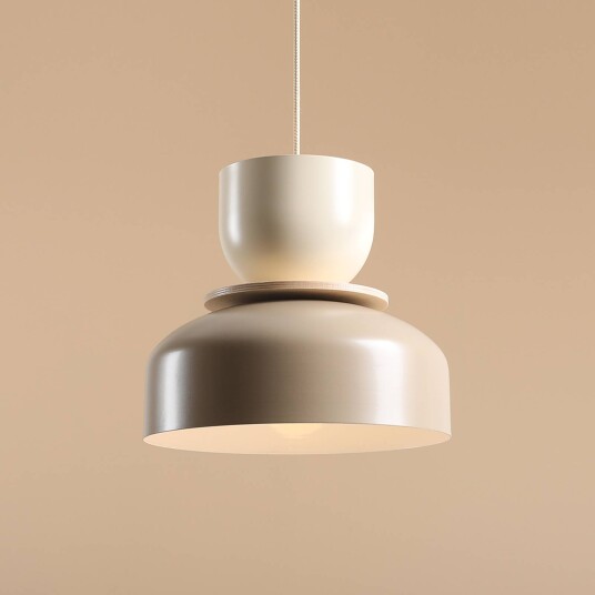ALDEX Uto hengelampe beige/creme metallskjerm