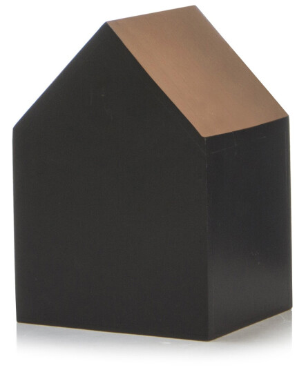 Enjoy Design Dekorhus sort/rosegull tak H:14cm