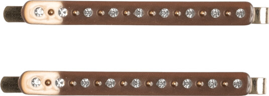 DARK Crystal Bobby Pin Cognac 1pcs