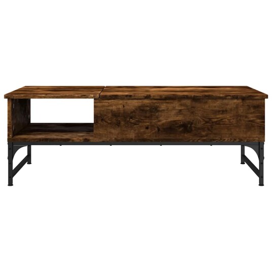 Salongbord røkt eik 100x50x35 cm konstruert tre og metall 8721012479326