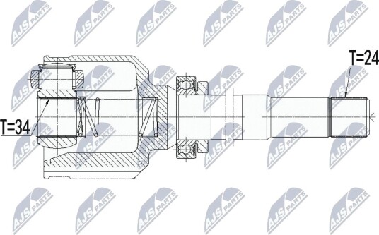 Nty Drivknute drivaksel NTY NPW CT 106