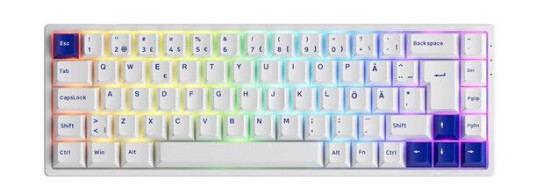 Akko 3068B Blue/White CS Jelly Purple - ND - Gamingtastatur - Nordisk - Hvit Akko 3068B Blue/White CS Jelly Purple - ND - Gamingtastatur - Nordisk - Hvit