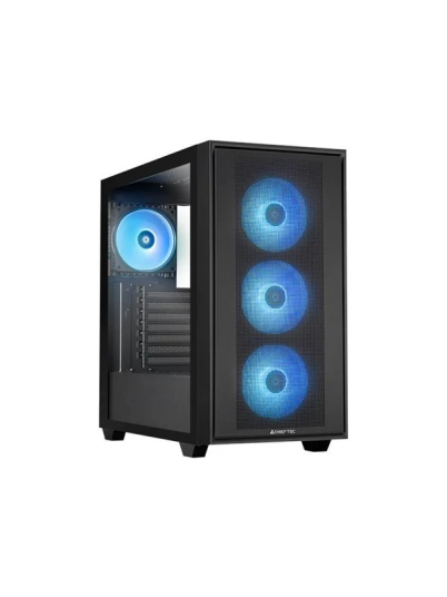 Chieftec Hunter 3 E-ATX Gamingkabinet med Herdet Glass og A-RGB Svart