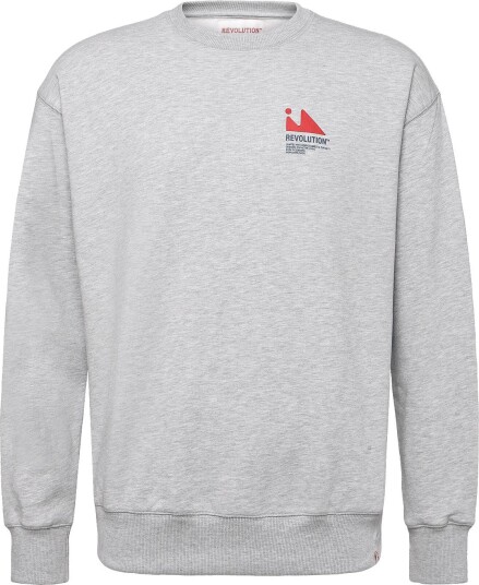 Revolution Printed Crewneck   Grey   XXL