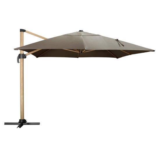 VEGA Fritthengende parasoll Terrado; 300x400x275 cm LxBxH; Antrasitt/Brun; Rektangulær