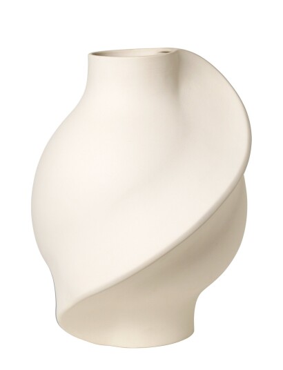 Louise Roe Ceramic Pirout Vase #01 White RAW ONE SIZE