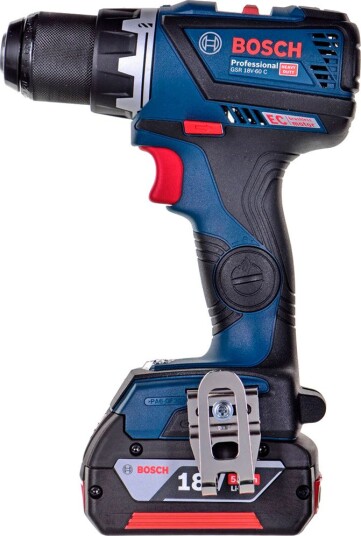 Bosch Borskrutrekker GSR 18V-60 C Professional 18 v Med 3 × 5,0 ah Batterier Lader Og Koffert