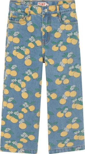 Tiny Cottons Jeans Oranges Light Vask Denim Tiny Cottons 4 år 104 Jeans Blå Gul