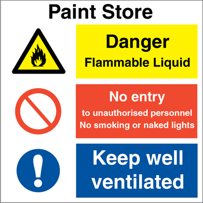 Jo Safety Paint store Danger Flammable Liquid IMO Combi sign 120057 Jo Safety Paint store Danger Flammable Liquid IMO Combi sign 120057