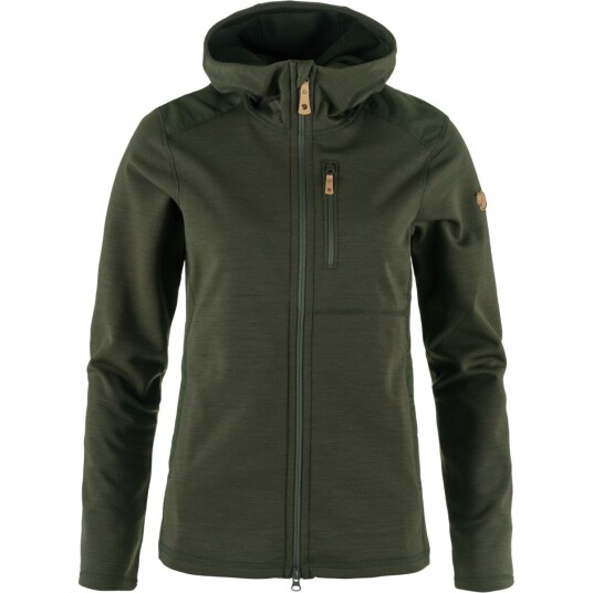 Fjellreven Keb Fleece Hoodie W Deep Forest XS
