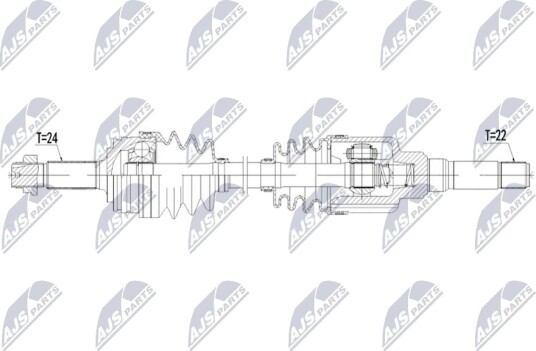 NTY NPW TY 206 Drivaksel