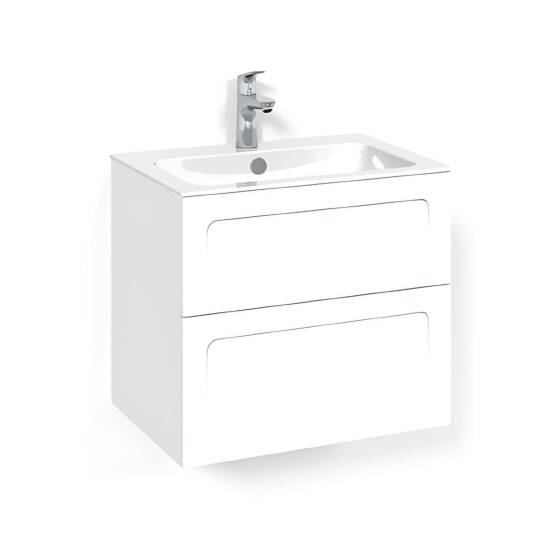 Macro Design Crown Shape Servantskap 2 Skuff - med Light Servant Hvit / 60cm 8