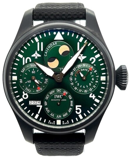IWC Herreklokke IW503005 Pilots Grønn/Lær Ø46.5 mm IWC Herreklokke IW503005 Pilots Grønn/Lær Ø46.5 mm