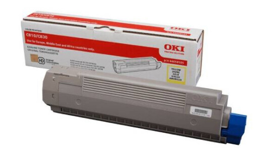 OKI C 810/830 Y lasertoner - 44059105 Original - Gul 8000 sider OKI C 810/830 Y lasertoner - 44059105 Original - Gul 8000 sider