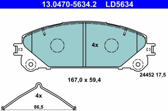 Bremseklosser ATE 13.0470 5634.2