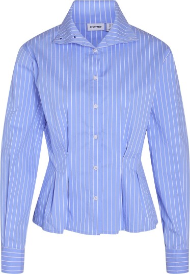 NOISY MAY Nmpamila Highneck L/S Detail Shirt Blue XS NOISY MAY Nmpamila Highneck L/S Detail Shirt Blue XS