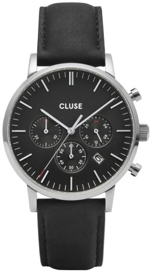 Cluse Dameklokke CW0101502001 Aravis Sort/Lær Ø40 mm Cluse Dameklokke CW0101502001 Aravis Sort/Lær Ø40 mm
