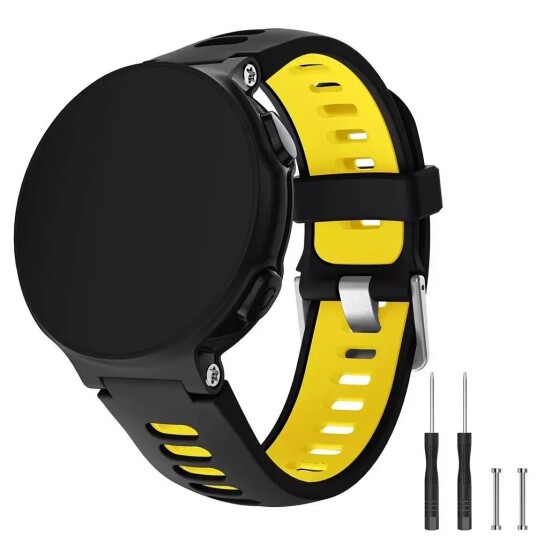 INCOVER Universal Garmin Forerunner Interlaced Reim Svart / Gul