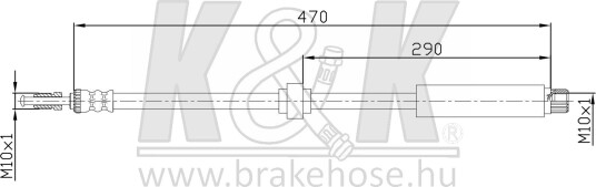K&K FT3258 Bremseslange K&K FT3258 Bremseslange