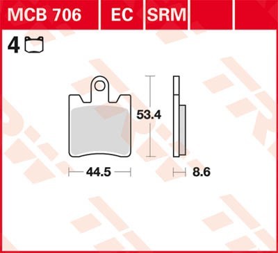 Bremseklosser TRW MCB706