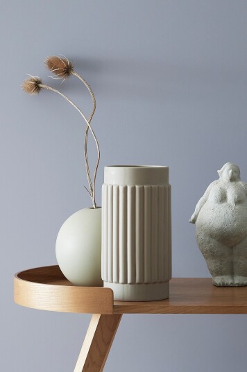 Ellos Home Vase Ribb høyde 26 cm Grå Ellos Home Vase Ribb høyde 26 cm Grå