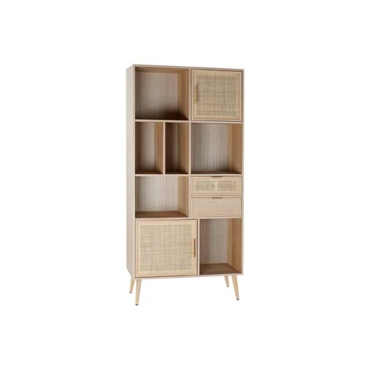 Bokhylla Naturell Paulowniaträ Trä MDF 90 x 37 x 189 cm
