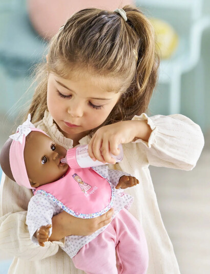 Corolle Corolle Doll Accessories Bib + Baby Bottle - Pink - ONE SIZE