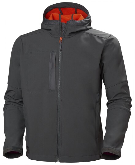HH Workwear Workwear Helly Hansen Kensington Softshelljakke Med Hette Grå XL