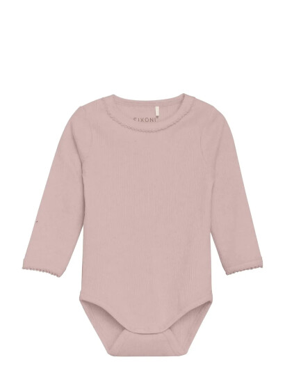 Fixoni Body Ls Melange Rib - Pink - 92