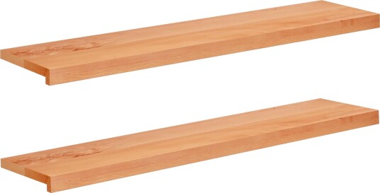 vidaXL Trappetrinn 2 stk. 120 x 30 x 2 cm Lakk Massiv bøketre