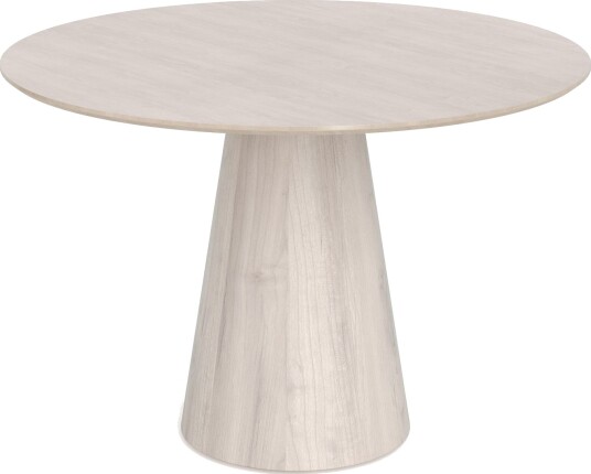 Siena lite rundt spisebord 110 cm finér - Hvitpigmentert