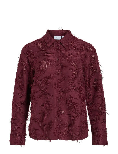 Vila Vimisanja L/S Shirt - Burgundy - 40