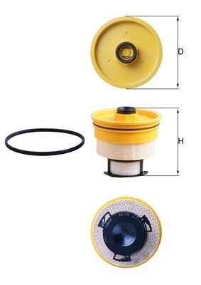 Drivstoffilter MAHLE ORIGINAL KX 716D
