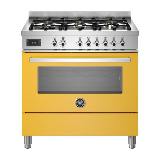 Bertazzoni Professional Series PRO96L1EGIT Gasskomfyr Gul Bertazzoni Professional Series PRO96L1EGIT Gasskomfyr Gul