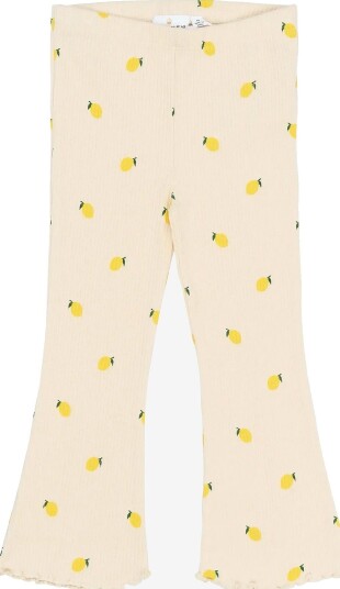 THE NEW SIBLINGS Tnstsmilla Flared Rib Pants - GARDENIA AOP - 80