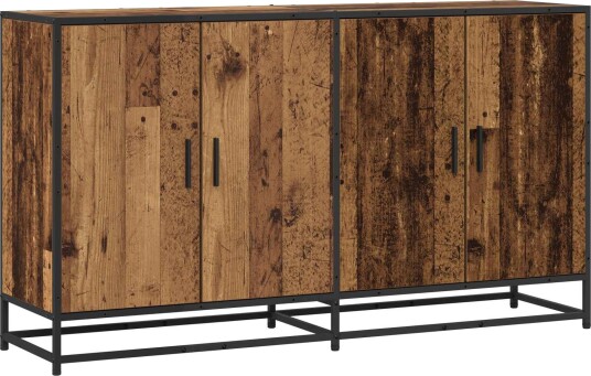 vidaXL Serviesskap Gammelt tre 134 x 35 x 76 cm Konstruert tre