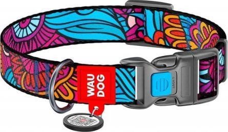 Nylonhalsbånd Med Qr-Kode Til Waudog "Summer" Hunden, Størrelse Xl Nylonhalsbånd Med Qr-Kode Til Waudog "Summer" Hunden, Størrelse Xl