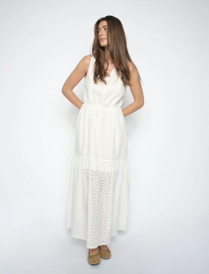 MOS MOSH Mmsabria Embo Sl Dress White XL MOS MOSH Mmsabria Embo Sl Dress White XL