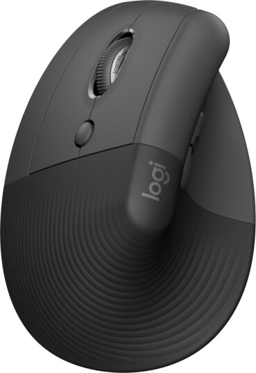 Logitech Lift Venstrehendt Ergonomisk Mus - Optisk - Trådløs - Grå - 6 Knapper