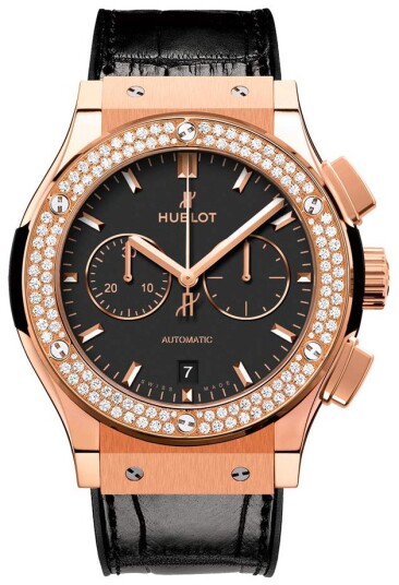 Hublot Herreklokke 541.OX.1181.LR.1104 Classic Fusion Sort/Lær Ø42 Hublot Herreklokke 541.OX.1181.LR.1104 Classic Fusion Sort/Lær Ø42