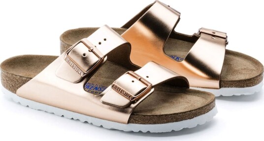 Birkenstock Women's Arizona Soft Footbed Lena Metall 36 Woman