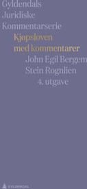 Kjøpsloven Med Kommentarer Av John Egil Bergem, Stein Rognlien