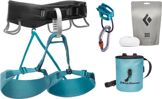 Black Diamond Momentum Harness - W's Package Aqua Verde Black Diamond Momentum Harness - W's Package Aqua Verde