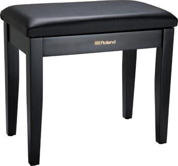 Roland Rpb-100bk Piano Bench Satin Svart Vinyl Seat Music Compartment Roland Rpb-100bk Piano Bench Satin Svart Vinyl Seat Music Compartment