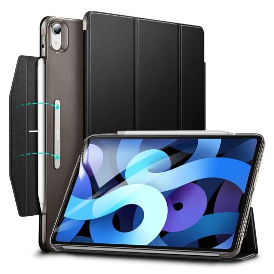 ESR iPad Air (2022/2020) ESR Ascend Tri-Fold Deksel - Jelly Black ESR iPad Air (2022/2020) ESR Ascend Tri-Fold Deksel - Jelly Black