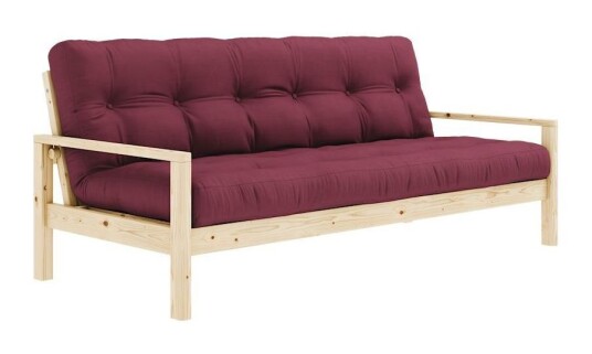 Karup Design Knob Sovesofa, Lakkert furu, Bordeaux Unoliving 1733433-08-0 1733433-05-0 Karup Design Knob Sovesofa, Lakkert furu, Bordeaux Unoliving 1733433-08-0 1733433-05-0